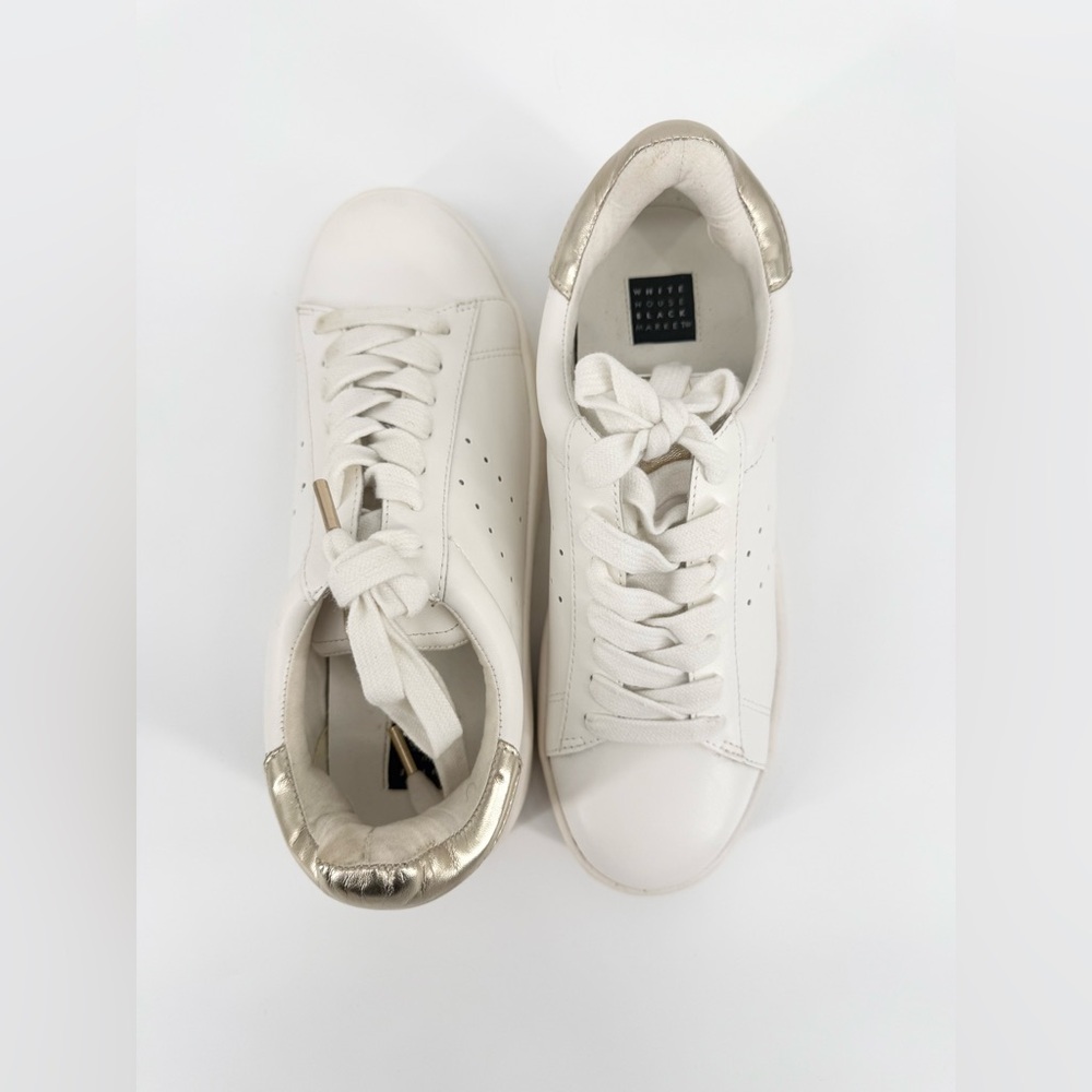 White House Black Market Ivory and Metallic Sneakers